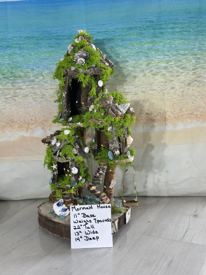 Mermaid House Beach Fairy House Seashell Mermaid House Ocean Wonders Mermaids Fairy House