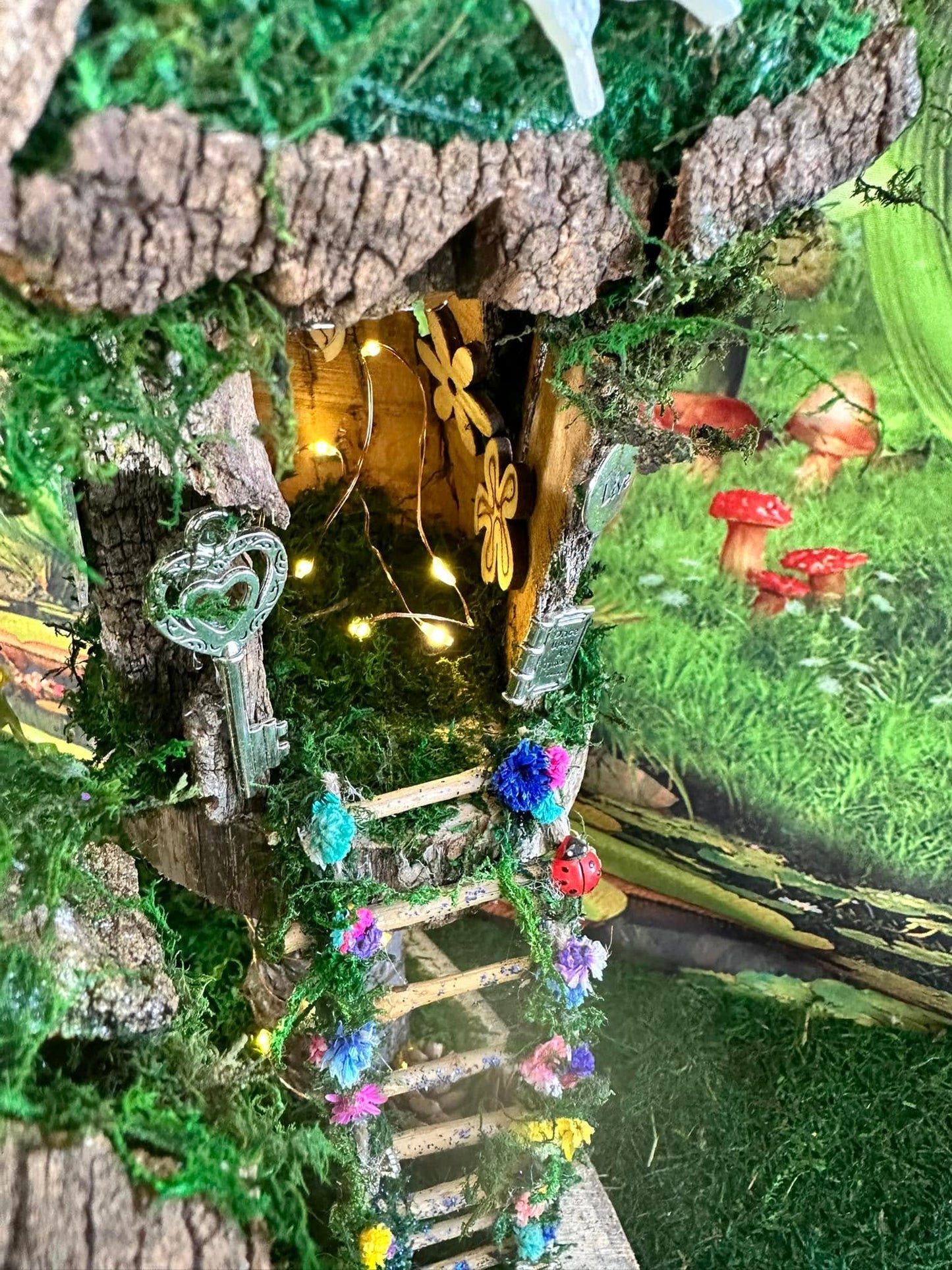 Fairy House Medium Size With Lights Stunning Handmade Fairy House Handmade Dollhouse Mermaid House