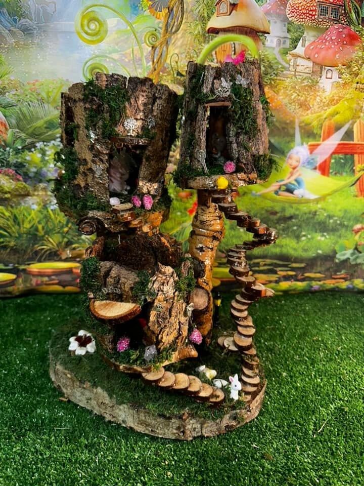 Lovely Triple Fairy House Triple Fairy Garden House fairy houses Ireland