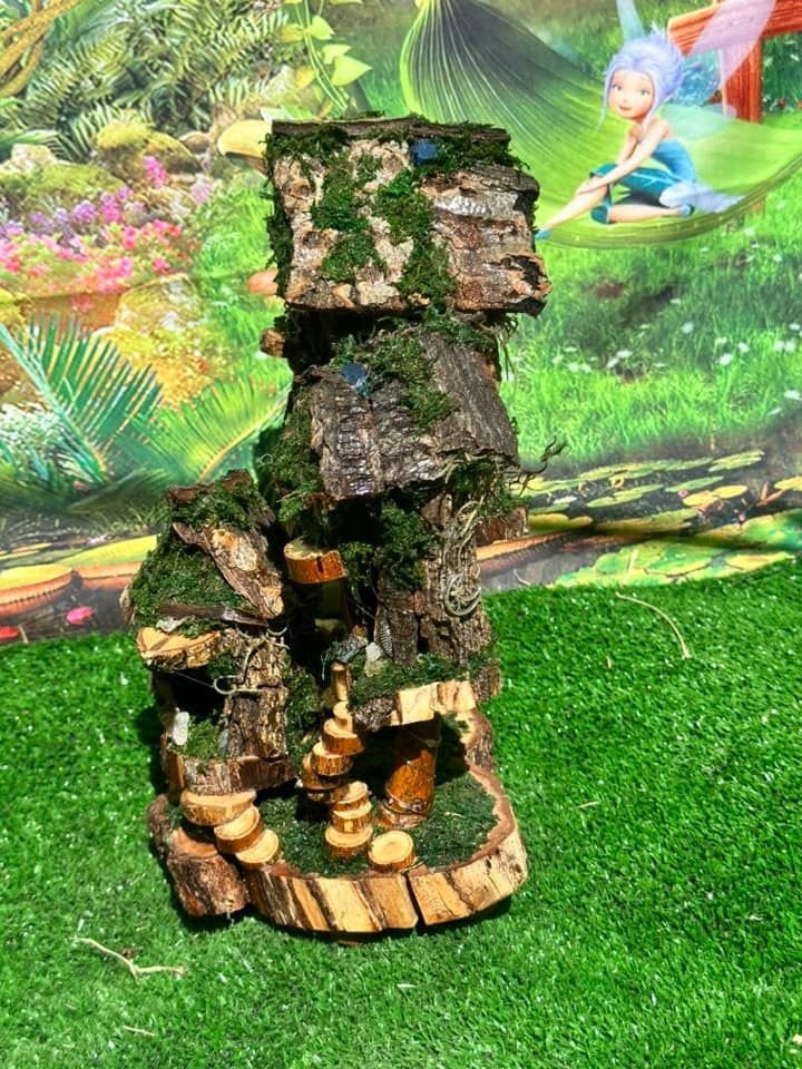 Magical Fairy House Garden With Lights Dollhouse Fairy House In The Garden
