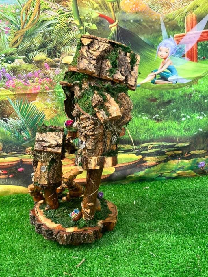 Miniature Triple Fairy House Fairy Garden With Lights Irish Fairy Houses