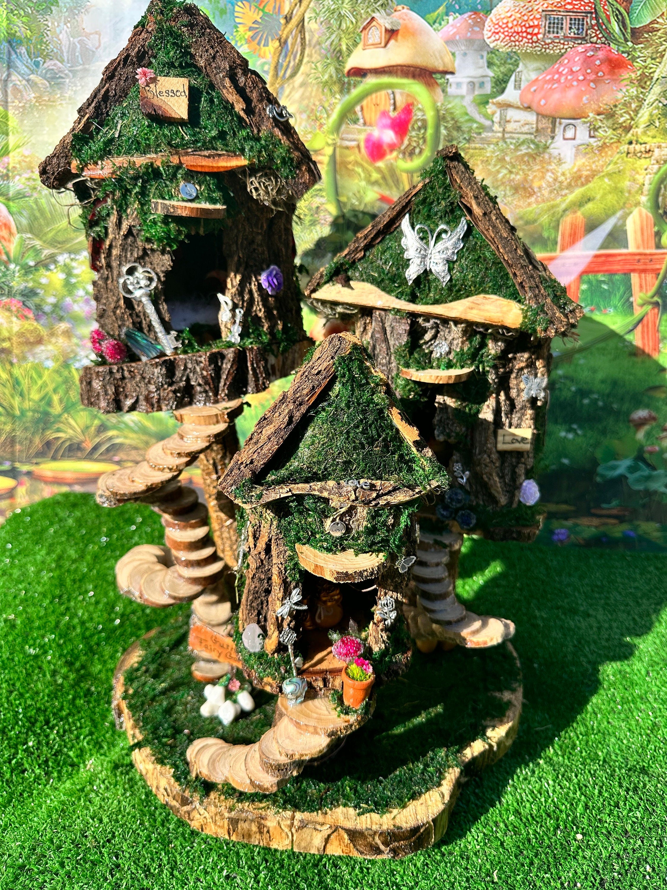 fairy tent Breathtaking Large Fairy House Fully Decorated With Furniture And Lights Large Outdoor Fairy Houses Large Fairy Garden