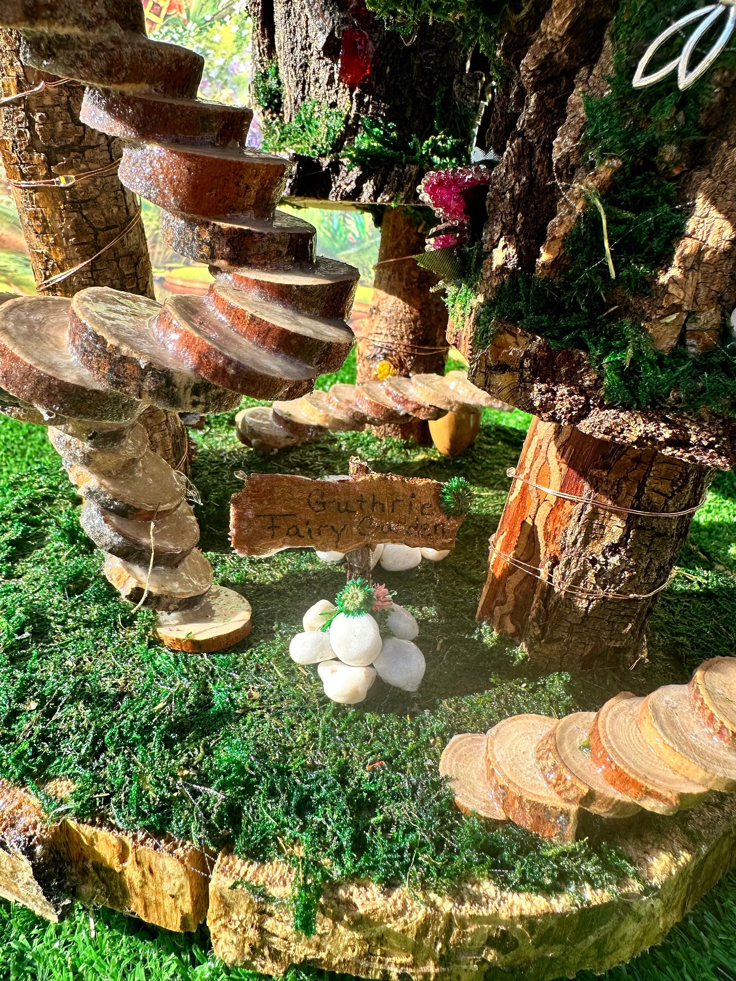 Large Fairy House fully decorated with furniture