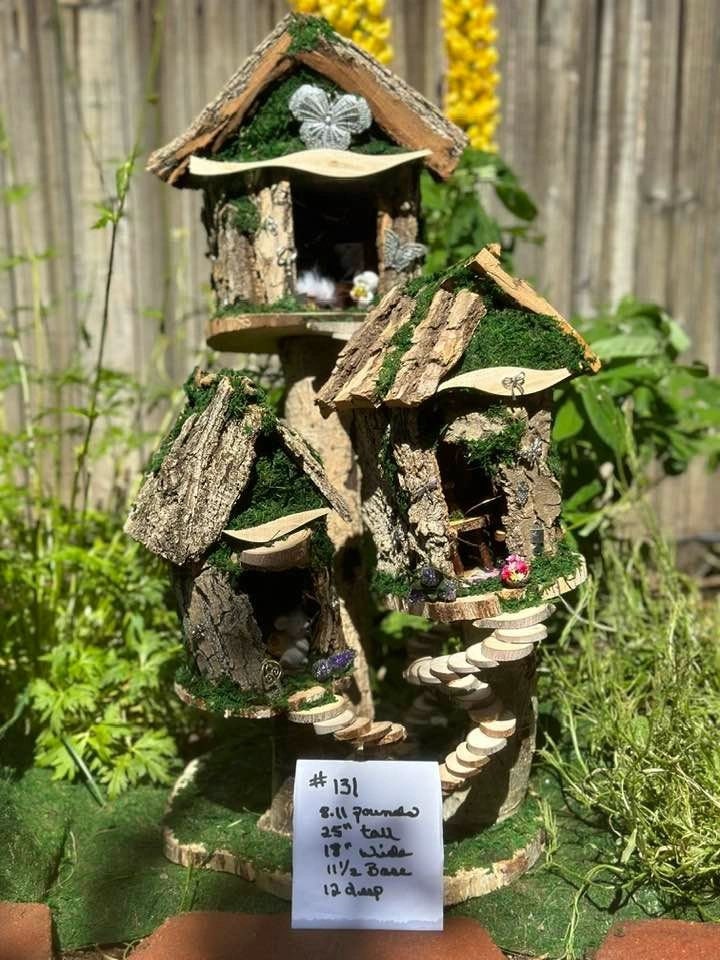 large outdoor fairy houses