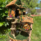 Triple Fairy House Large Fairy / Pixie House Fully Decorated And Lights Fairy Garden Houses