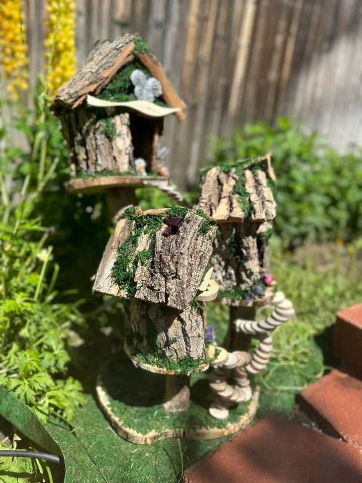 Large Handmade Fairy Garden Home Mystical! large fairy garden large outdoor fairy houses