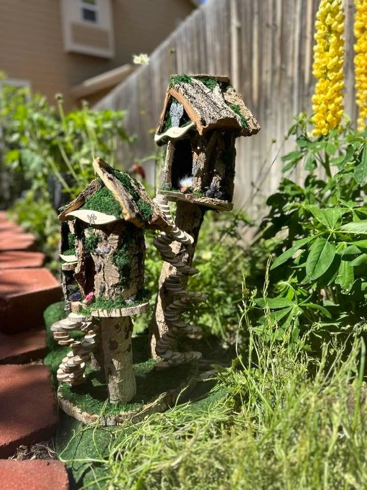 Large Handmade Fairy Garden Home Mystical! large fairy garden large outdoor fairy houses