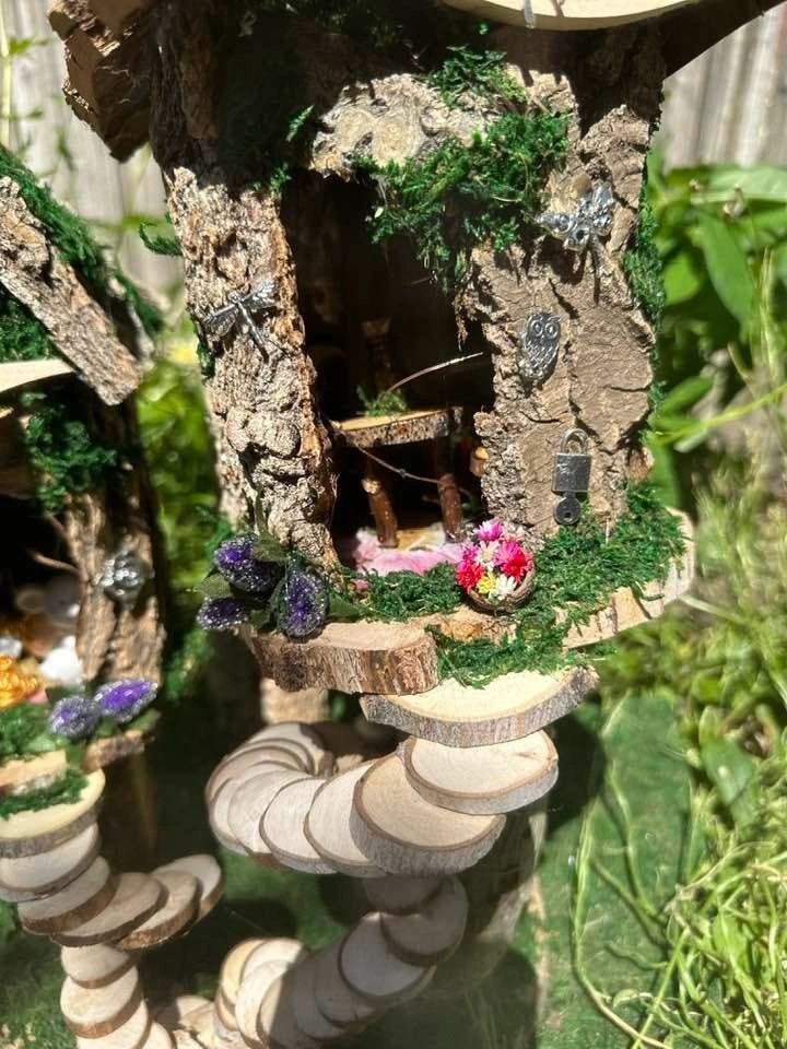 Large Handmade Fairy Garden Home Mystical! large fairy garden large outdoor fairy houses