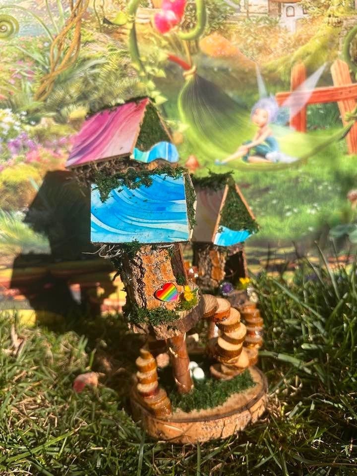 Magical Miniature Pride Rainbow Fairy House Fairies Fairy Garden Point Richmond Fairy Houses