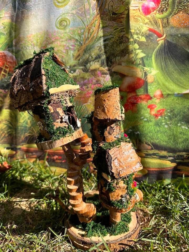 Handmade Fairy House Adorable With Lights Irish Fairy Houses Fairy Houses Wooden