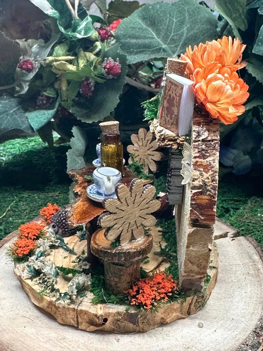 Fairy Dining Set And Tea Time Miniature Fairies For Crafts Mini Fairy Garden