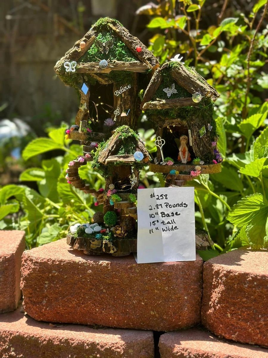 Fairy House Fully Decorated With Lights Fairy Garden Fairy Dollhouse Fairytale Dollhouse