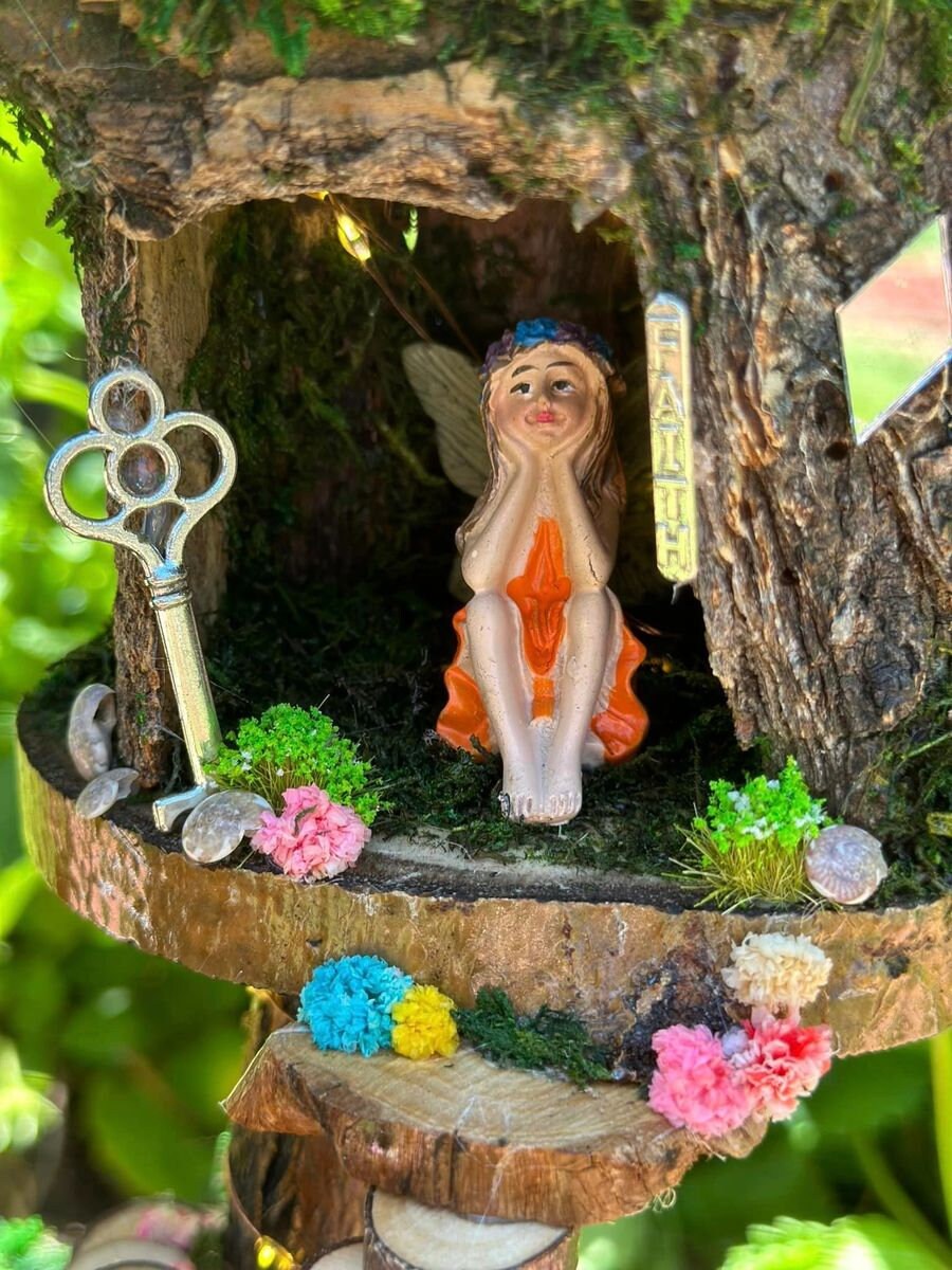 Fairy House Fully Decorated With Lights Fairy Garden Fairy Dollhouse Fairytale Dollhouse