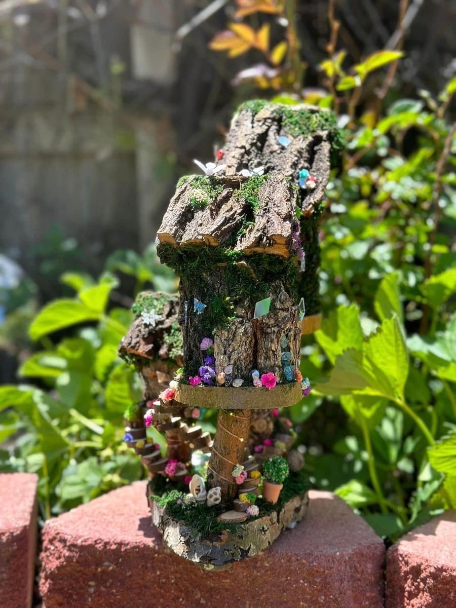 Fairy House Fully Decorated With Lights Fairy Garden Fairy Dollhouse Fairytale Dollhouse