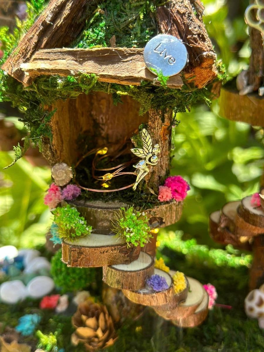 Fairy House Fully Decorated With Lights Fairy Garden Fairy Dollhouse Fairytale Dollhouse