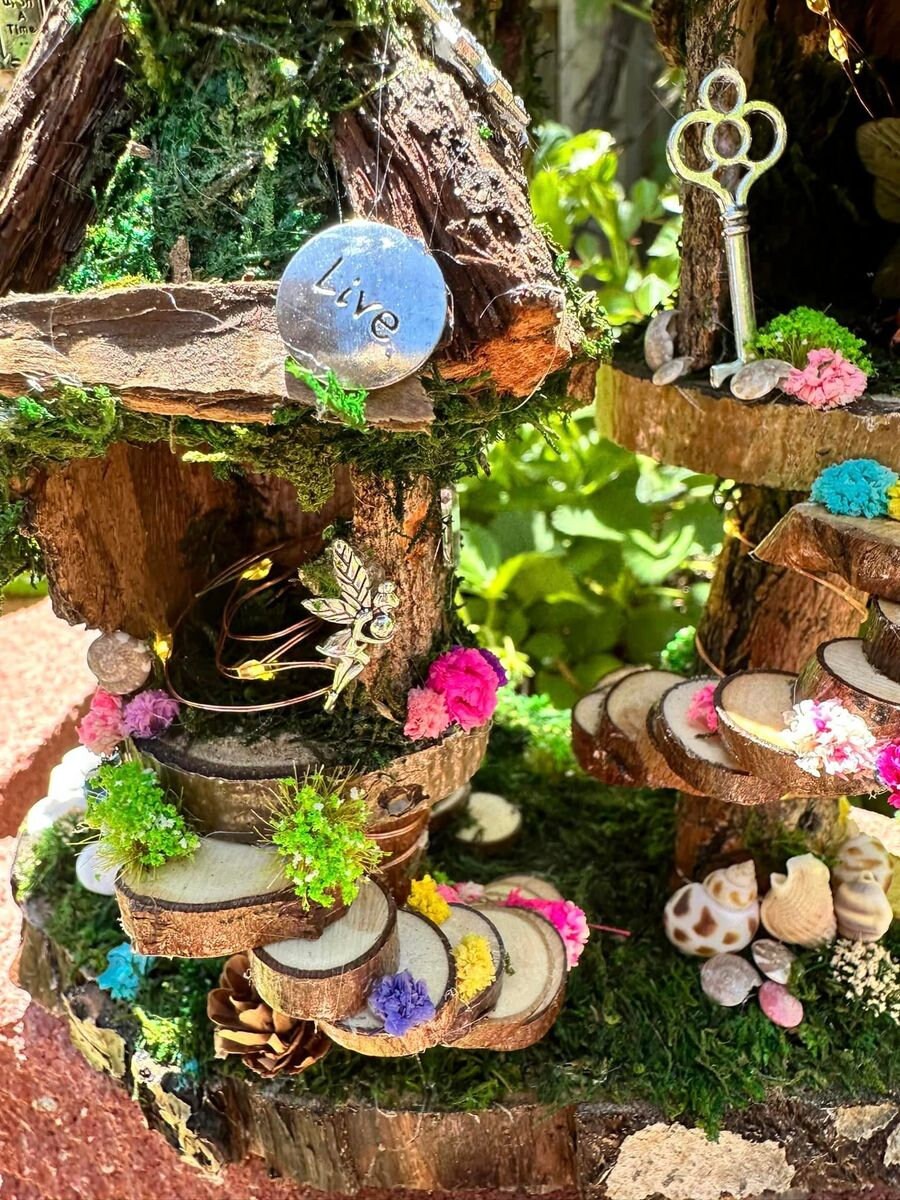 Fairy House Fully Decorated With Lights Fairy Garden Fairy Dollhouse Fairytale Dollhouse