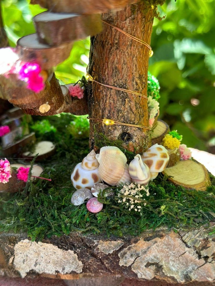 Fairy House Fully Decorated With Lights Fairy Garden Fairy Dollhouse Fairytale Dollhouse