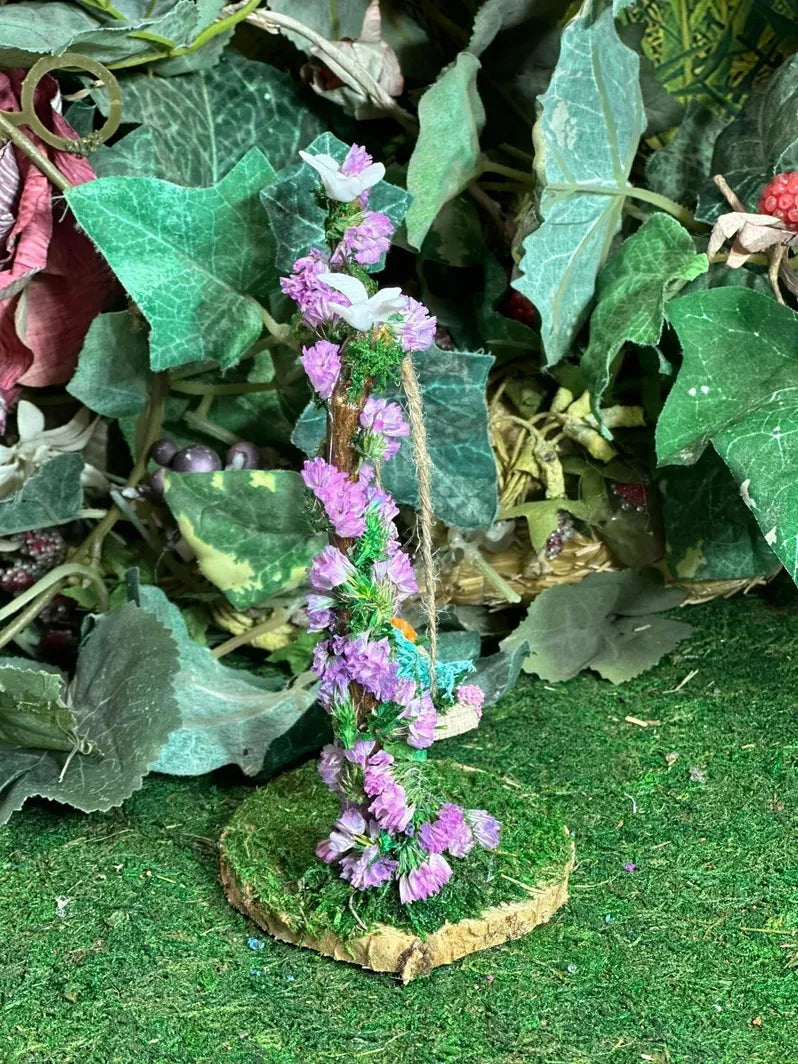 Fairy House Swing For Fairy Garden Fairy On A Swing Swinging Fairy Fairy Swing