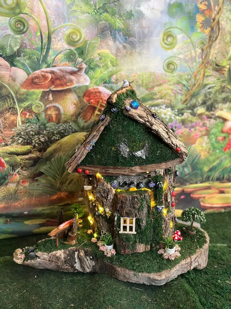 fairy house tree stump