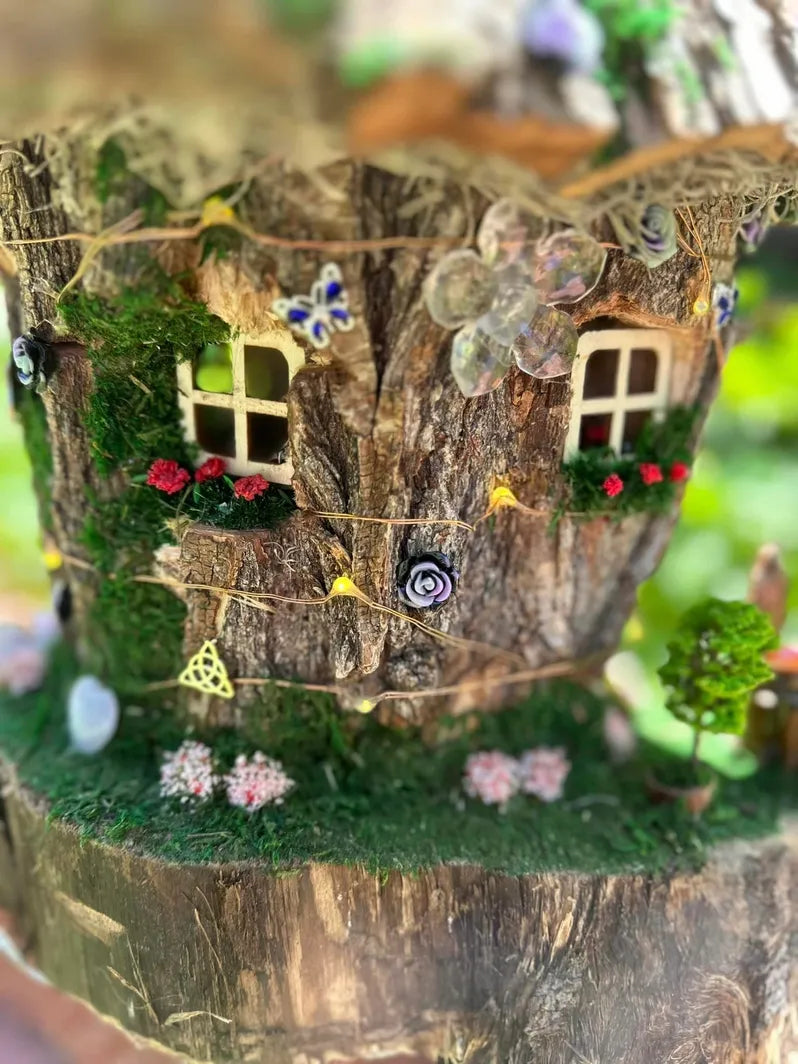 fairy house tree stump