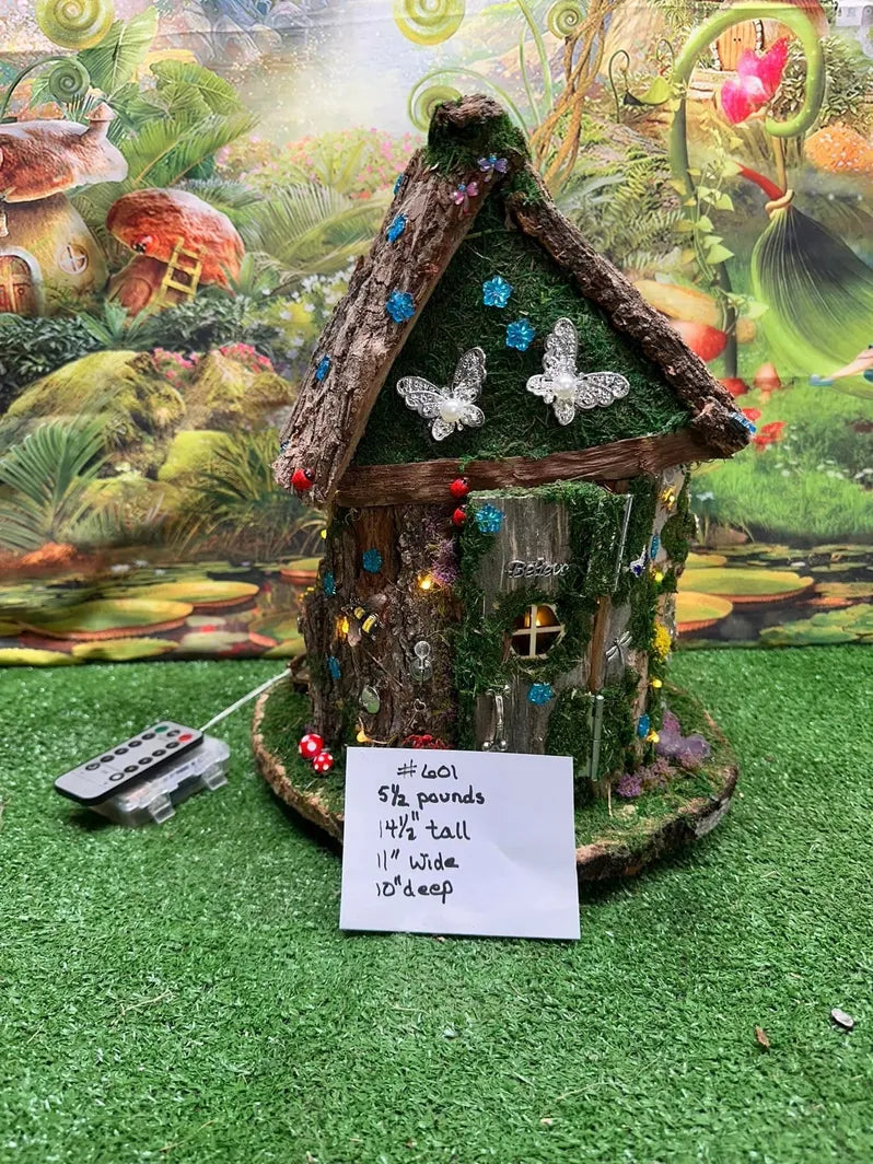 Stump Fairy House Hand Hollowed Profound Decorations Fairy House Ideas