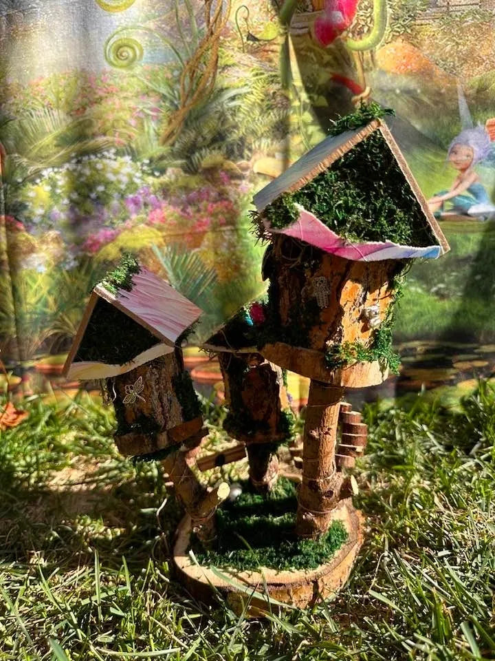 tree stump fairy house