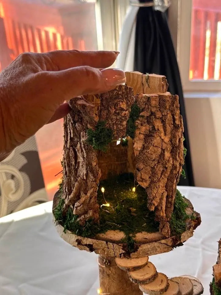 Wood Fairy House With Lights