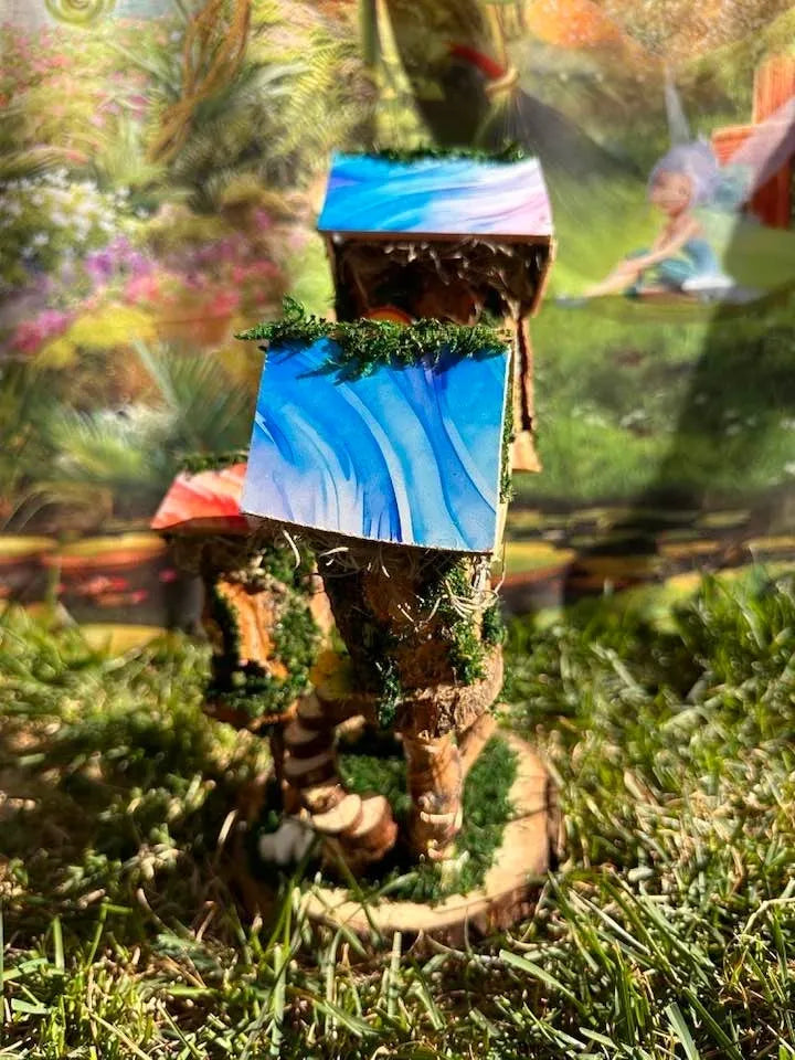easy diy tree stump fairy house