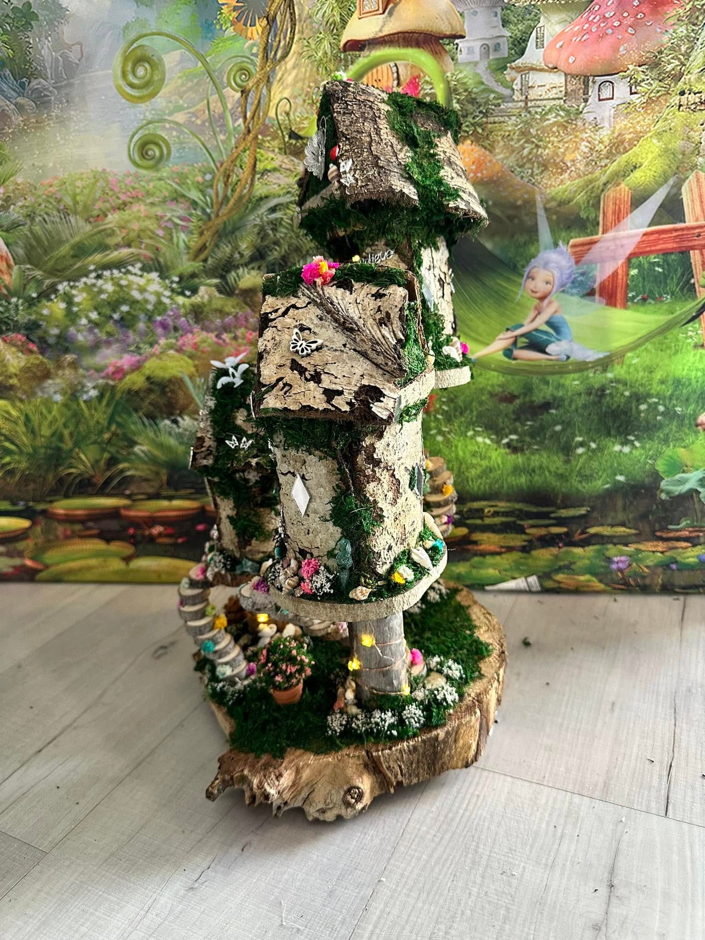 Handmade Fairy House With Fairy Lights