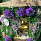 Easter Village Fairy House Easter Garden Fairy House Fully Decorated and has lights! Seashell Fairy house
