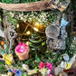 Easter Garden Fairy House for Easter Village for Kids Fully Decorated With Lights Mermaid House Handmade Dollhouse