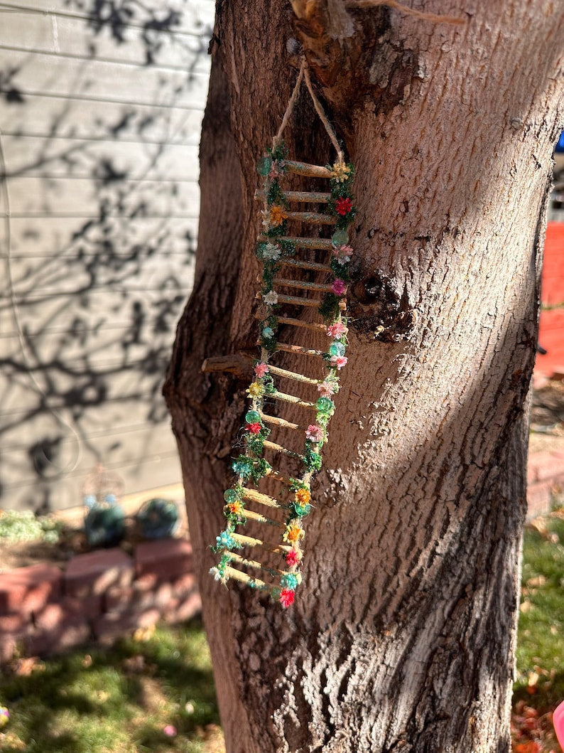 Fairy House Ladder, Fairy House Stairs, Fairy Garden Stairs Fairy Garden Steps Fairy Furniture Fairy Accessories Treehouse Fairy House Decor