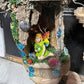 Fairy Doll House 4 Plex One Of A Kind Fully Decorated With Lights Fairy House Handmade Handmade Fairy House Woodland Cottage Wooden Fairy