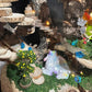 Fairy Doll House 4 Plex One Of A Kind Fully Decorated With Lights Fairy House Handmade Handmade Fairy House Woodland Cottage Wooden Fairy