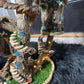Fairy Doll House 4 Plex One Of A Kind Fully Decorated With Lights Fairy House Handmade Handmade Fairy House Woodland Cottage Wooden Fairy