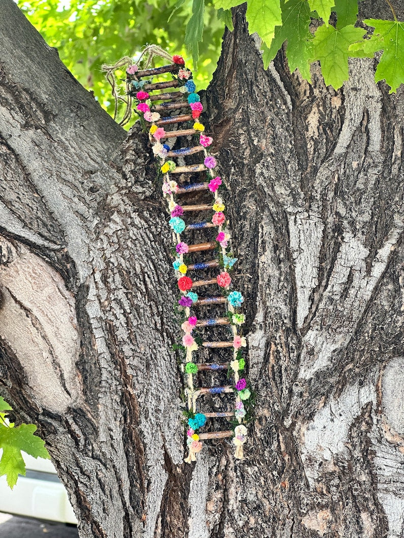 Fairy House Ladder, Fairy House Stairs, Fairy Garden Stairs Fairy Garden Steps Fairy Furniture Fairy Accessories Treehouse Fairy House Decor