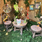 Huge Large Handmade Fairy House Fully Decorated Furnished And Lights(One Of A Kind) Wooden Fairy House Handmade Outdoor Fairy House Wooden