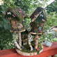 Large 4 plex Fairy House Handmade Fairy Village Fairy Dollhouse Fairy Garden Woodland Fairy House Handmade Wooden Fairy House Fairy Garden