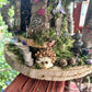 Large 4 plex Fairy House Handmade Fairy Village Fairy Dollhouse Fairy Garden Woodland Fairy House Handmade Wooden Fairy House Fairy Garden