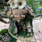 Woodland Owl Fairy House Fairy Garden Neighborhood Large Handmade Fairy House Fairy House With Lights Outdoor Owl Features Fairy House
