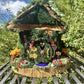 Fairy Stump House Wall or Tree Screw In Fully Decorated With Lights Fairy Garden Dollhouse Handmade Large Fairy House Hang or table sit