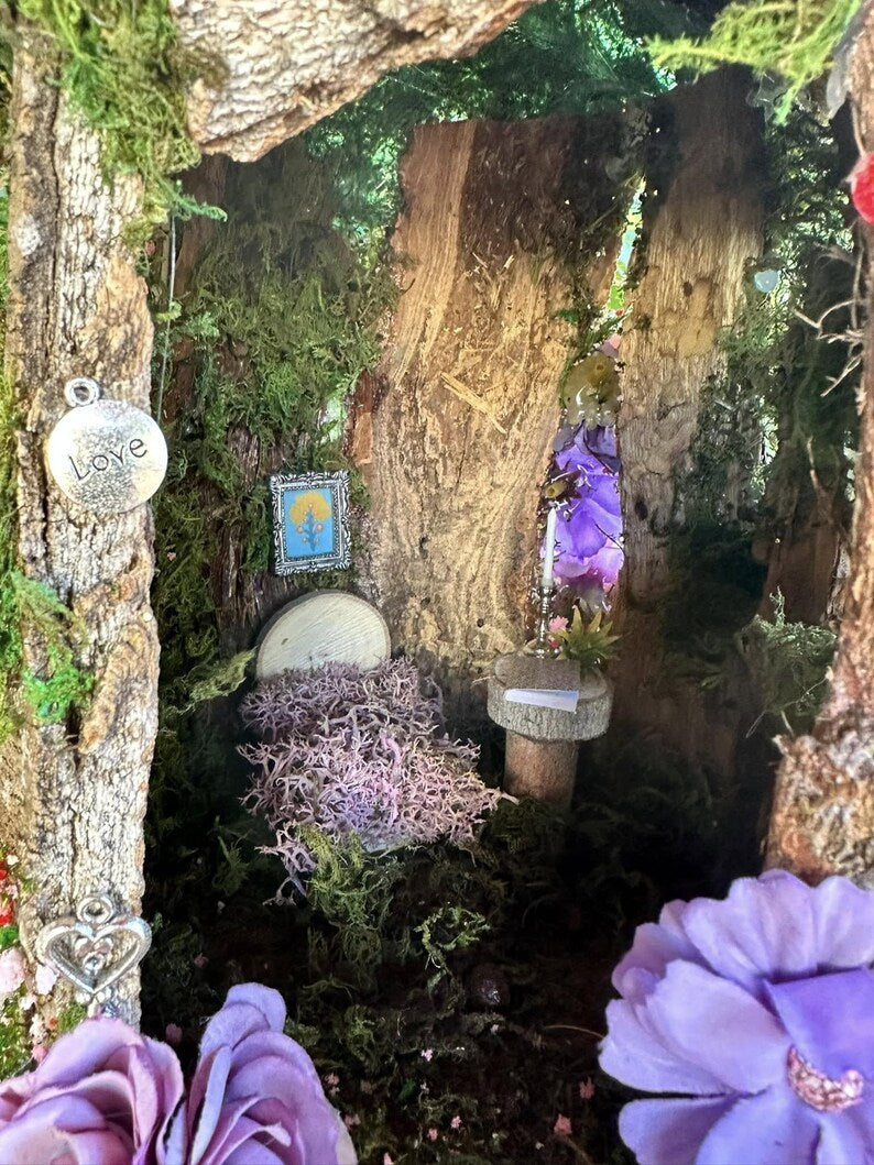 Single Fairy House Handmade Fairy Garden House Single Fairy House Decorated Inside & Out Fairy House Single Handmade Fairy Houses