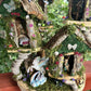 Large 4 plex Fairy House Handmade Fairy Village Fairy Dollhouse Fairy Garden Woodland Fairy House Handmade Wooden Fairy House Fairy Garden