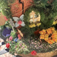 Fairy Stump House Wall or Tree Screw In Fully Decorated With Lights Fairy Garden Dollhouse Handmade Large Fairy House Hang or table sit