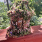 Adorable Small Fairy Garden House Single Fairy House Fully Decorated Fairy House Handmade Out or indoor Wooden Fairy House
