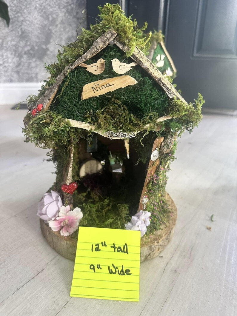 Single Fairy House Handmade Fairy Garden House Single Fairy House Decorated Inside & Out Fairy House Single Handmade Fairy Houses
