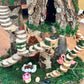 Fairy House Handmade Triple Houses Fairy Garden Fairy House In The Garden House Fairy Garden