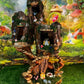 Fairy House Triple, Fairy Garden, Woodland with Lights!