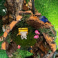 Fairy House Triple, Fairy Garden, Woodland with Lights!