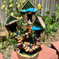 Miniature Fairy House Fully Decorated And Has Lights Fairy Accessories Night Light Handmade Fairy Houses Dollhouse Garden